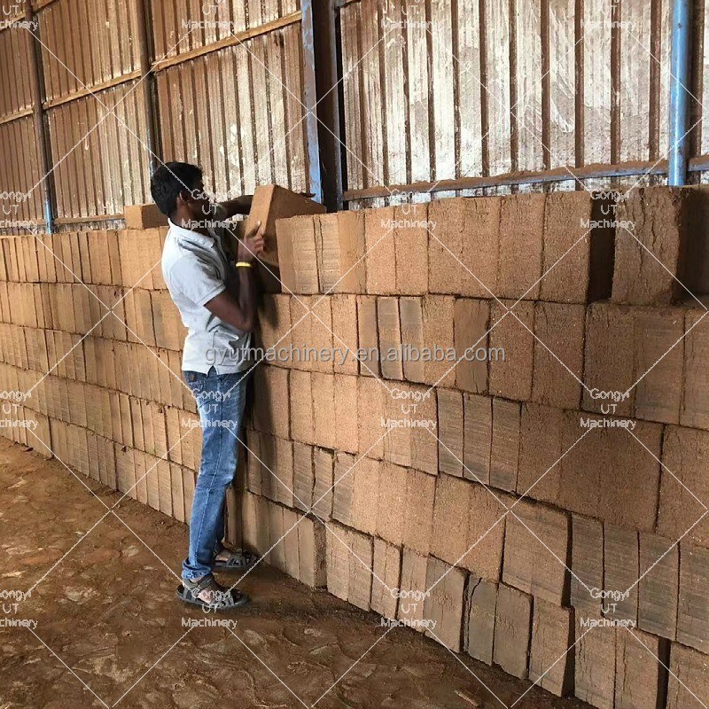 Machines électriques de fabrication de blocs de tourbe de coco pour les animaux Système de production de literie