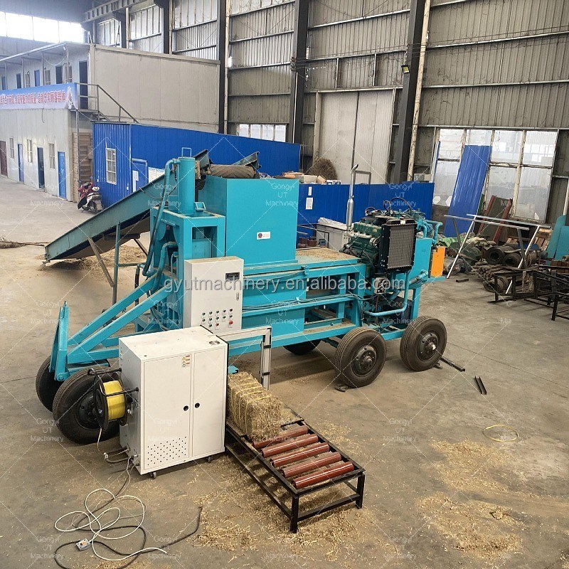 Machine hydraulique à baliser pour les foins de foin, les étalons de riz, les étalons de riz, les balles de sillage Taille 600*400*300 mm
