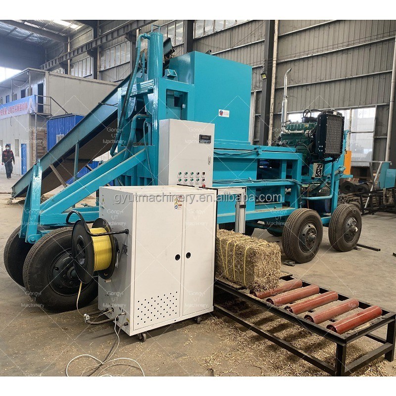 Équipement pour la machine de mise en sacs de paille de paille de paille avec capacité de 80 à 120 balles et PLC