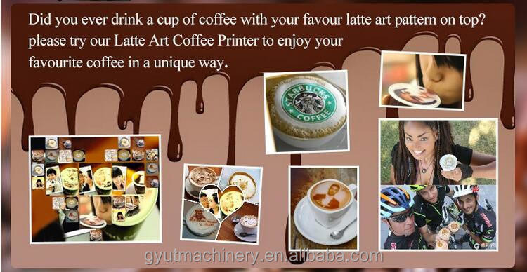 Imprimante à jet d'encre CMYK 4 couleurs pour le bricolage Impression de café, de nourriture, de rose et de fleurs à un prix abordable