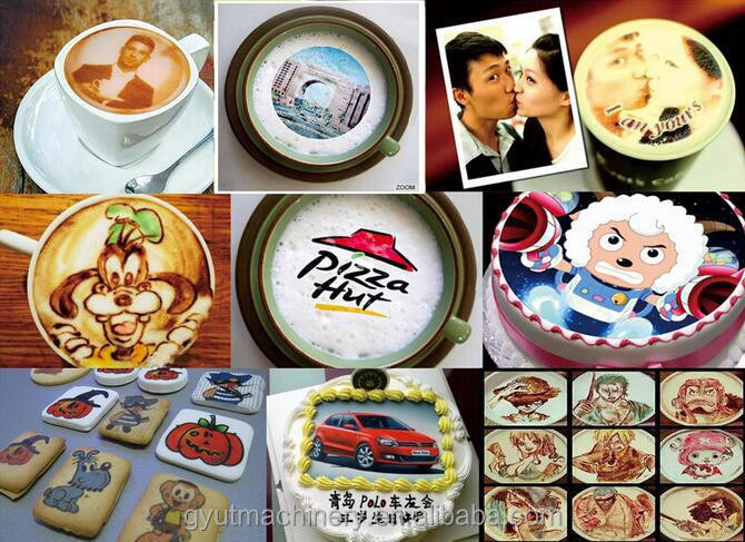 Imprimante à jet d'encre CMYK 4 couleurs pour le bricolage Impression de café, de nourriture, de rose et de fleurs à un prix abordable