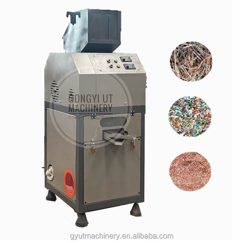Ligne de machine de recyclage de déchets de câbles concasseur de fil de cuivre granulateur séparateur pour 2000L/H