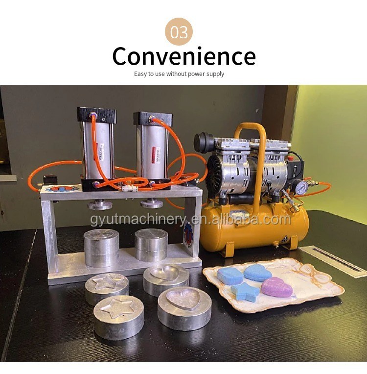 Machine de fabrication de barres de shampooing à haute capacité, fabriquée à la main, à la bombe de bain à billes, à presse à gaz