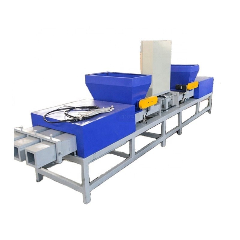 Machine de presse à bloc de bois pour le pressage à chaud de planche de bois, coupeuse de scie, pieds de palettes de bois