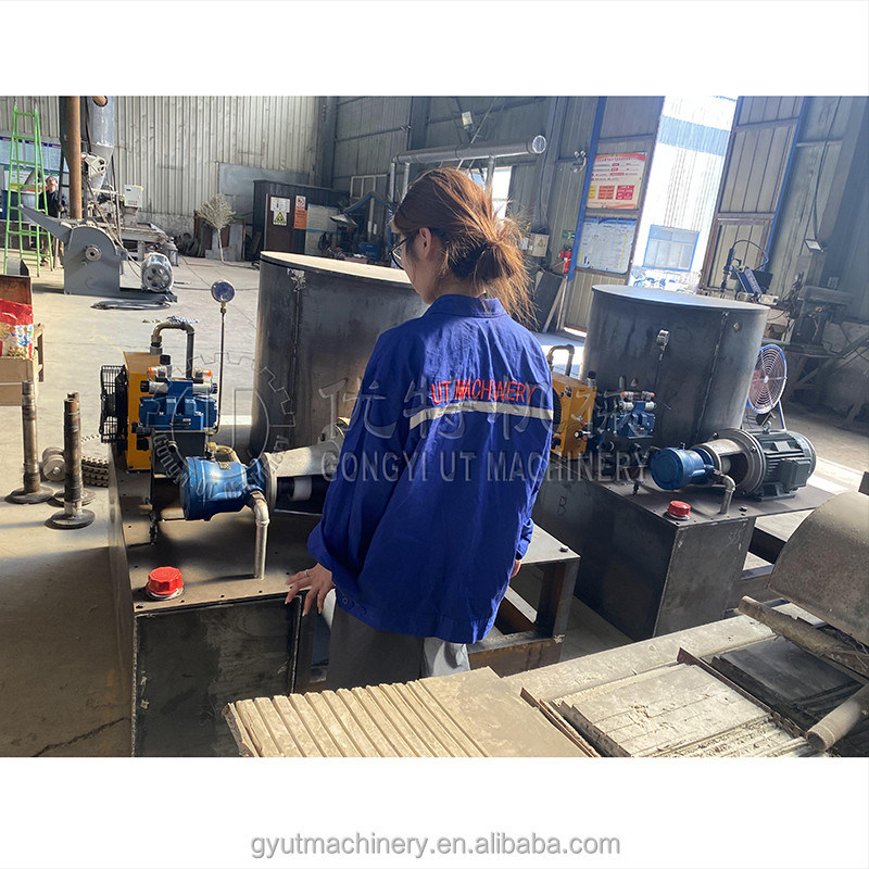 60 mm 70 mm 80 mm cylindrique en forme de fumier de cheval Briquette press machine pour les éclats de bois