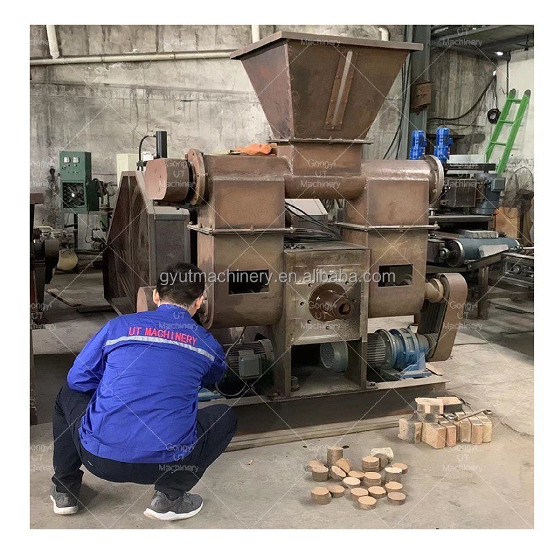 61.5kW cylindrique en forme de tige d'emboutissage mécanique Biomasse Briquette Press Machine pour les matières premières de 5 mm