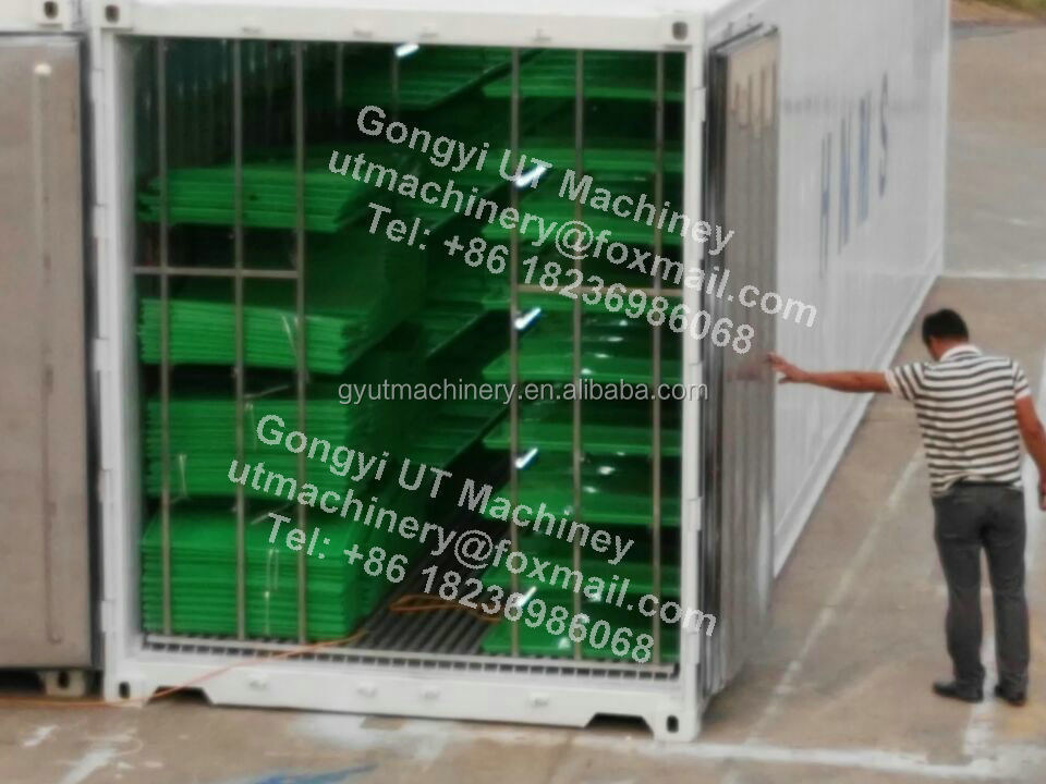 Chambre de culture de fourrages hydroponiques d'orge de type conteneur compact pour une taille optimale de la boîte de germes