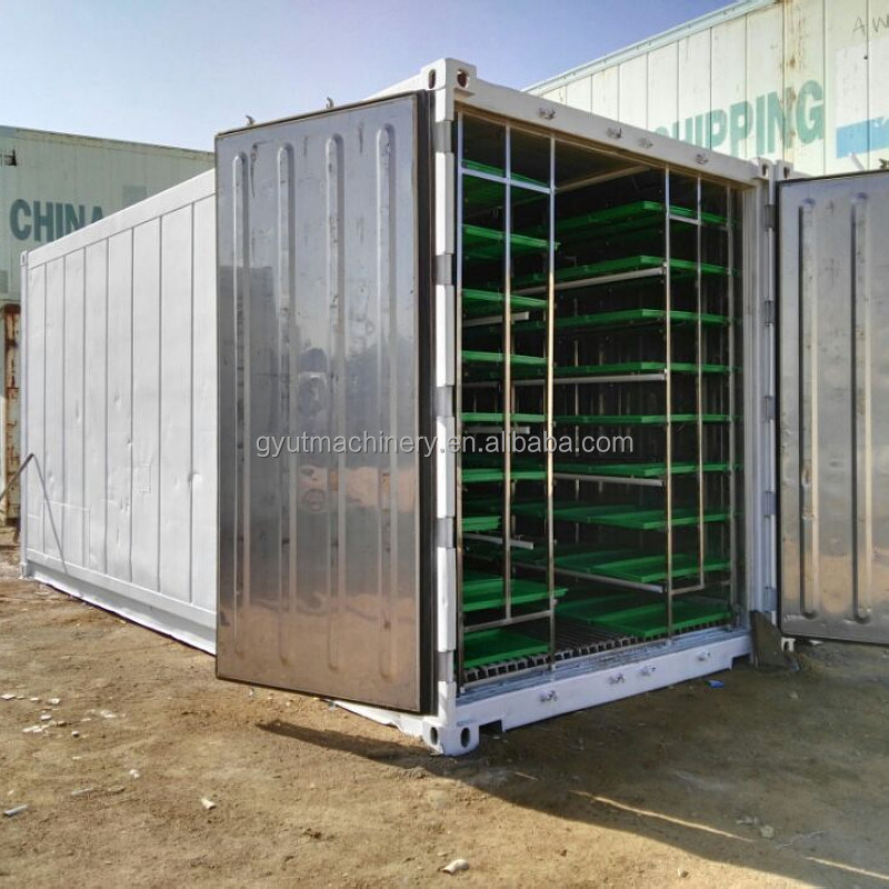 Machines hydroponiques pour les germes d'orge sans bosse 3 à 4 jours Cycle de production 1,5 tonne Capacité